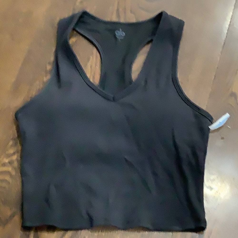 Alo NWOT Goddess Ribbed Cropped Racerback Tank - Picture 7 of 8